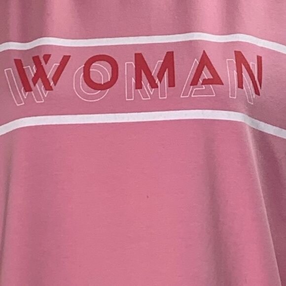 Boohoo Dress Womens Size 8 Mini Graphic Sweatshirt Long Sleeve Pink Fall Casual - Picture 8 of 10